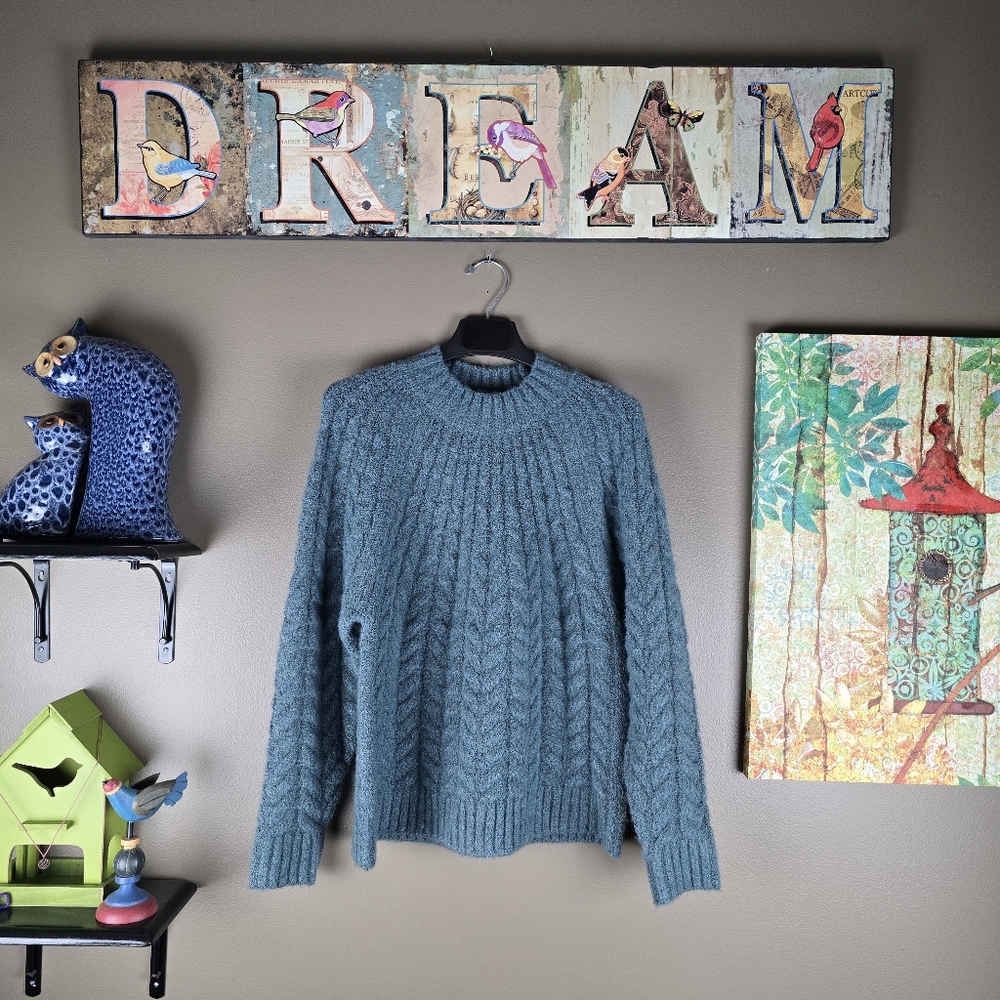 Anthropologie Self Contrast mockneck sweater medium